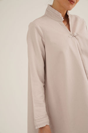 Open image in slideshow, Recycled Denim Asymmetric Dress

