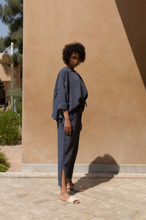 Open image in slideshow, Cotton Muslin — Lounge Pants Set
