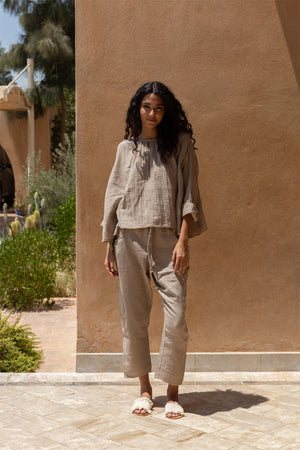 Cotton Muslin — Lounge Pants Set